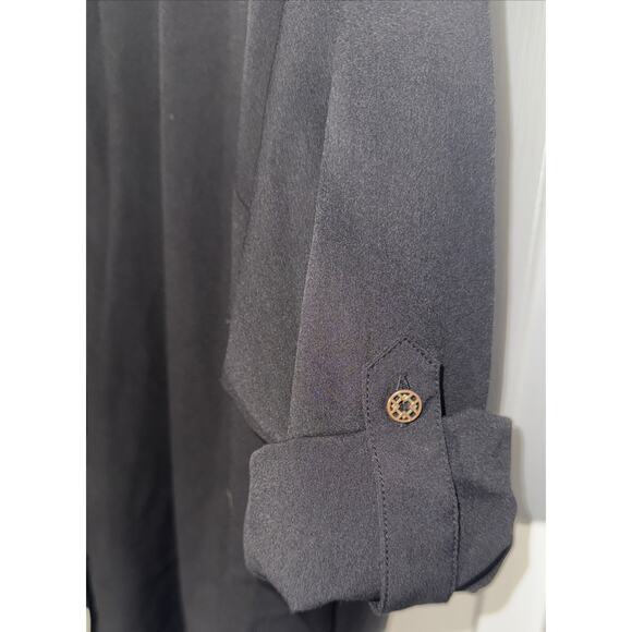 Jaclyn Smith Collection Women Long Sleeve Gold Button Down Black Shirt Size XXL - Picture 3 of 8